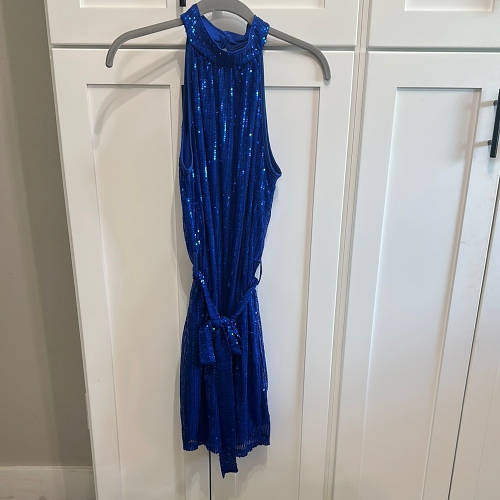 SHEIN Royal Blue Sequin Dress Small